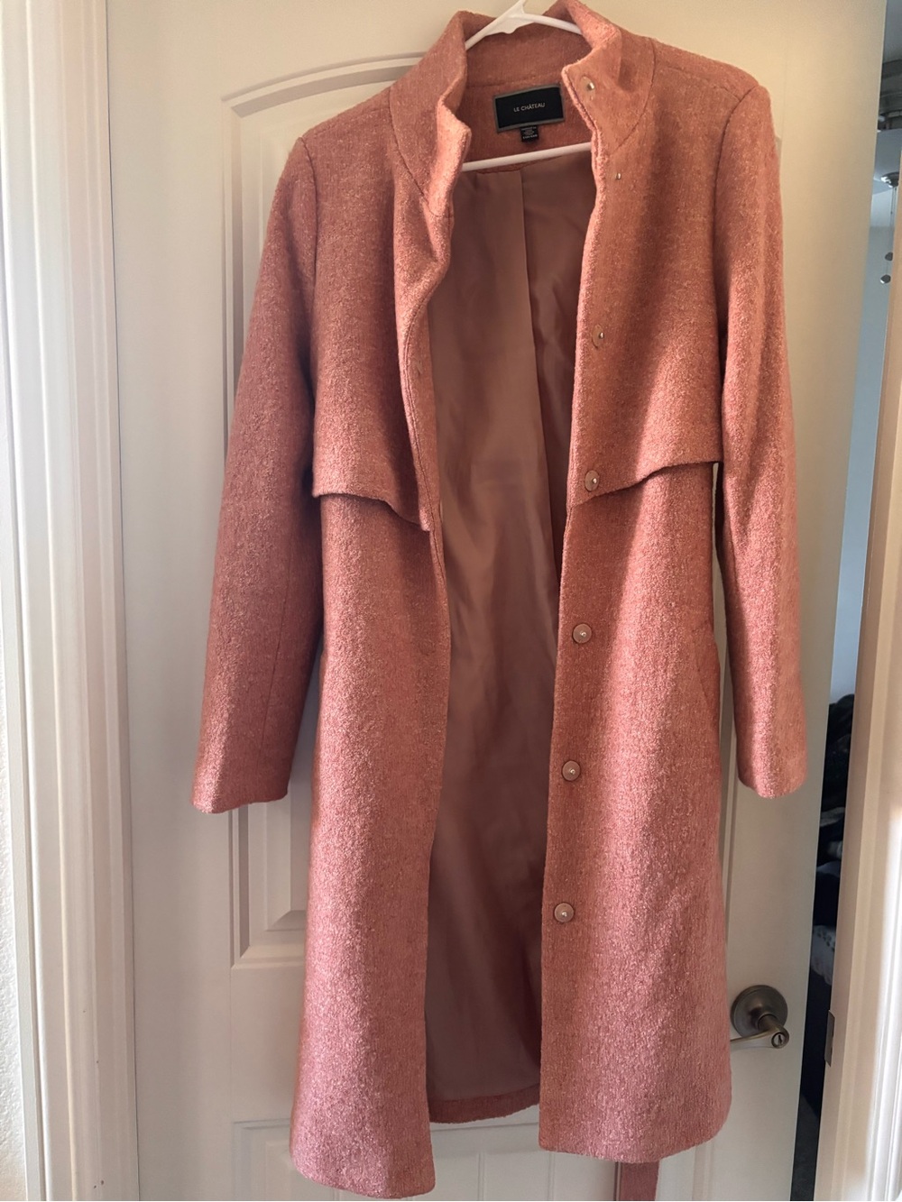 le chateau Dusty Rose Trench Coat